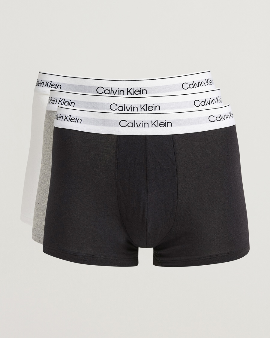 Herre | Calvin Klein | Calvin Klein | 3-Pack Icon Cotton Stretch Trunk Grey/Black/White