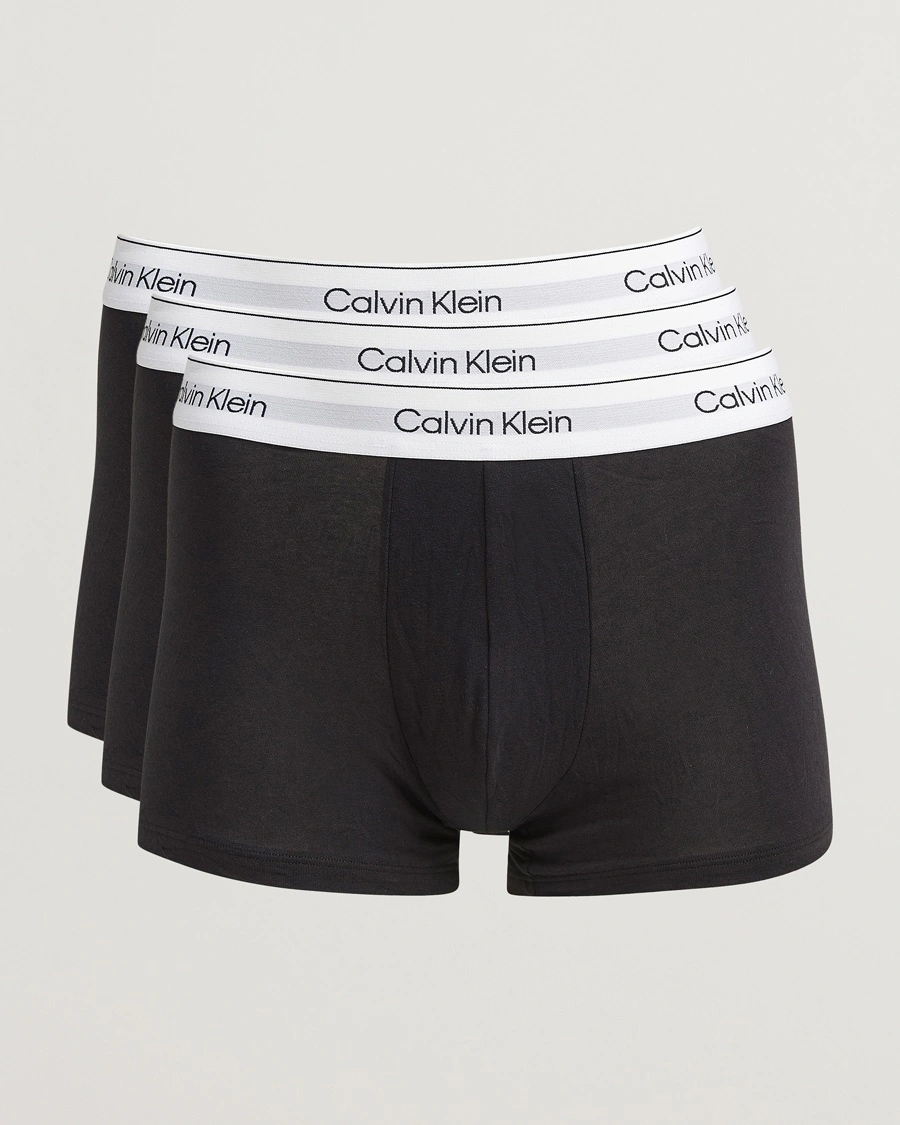 Herre | Calvin Klein | Calvin Klein | 3-Pack Icon Cotton Stretch Trunk Black