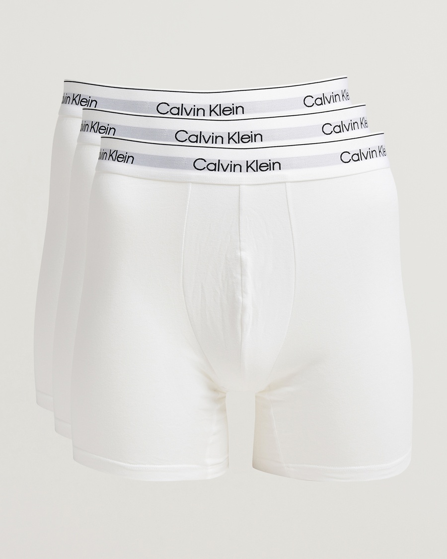Calvin Klein 3-Pack Icon Cotton Stretch Boxer Brief White – Hvit