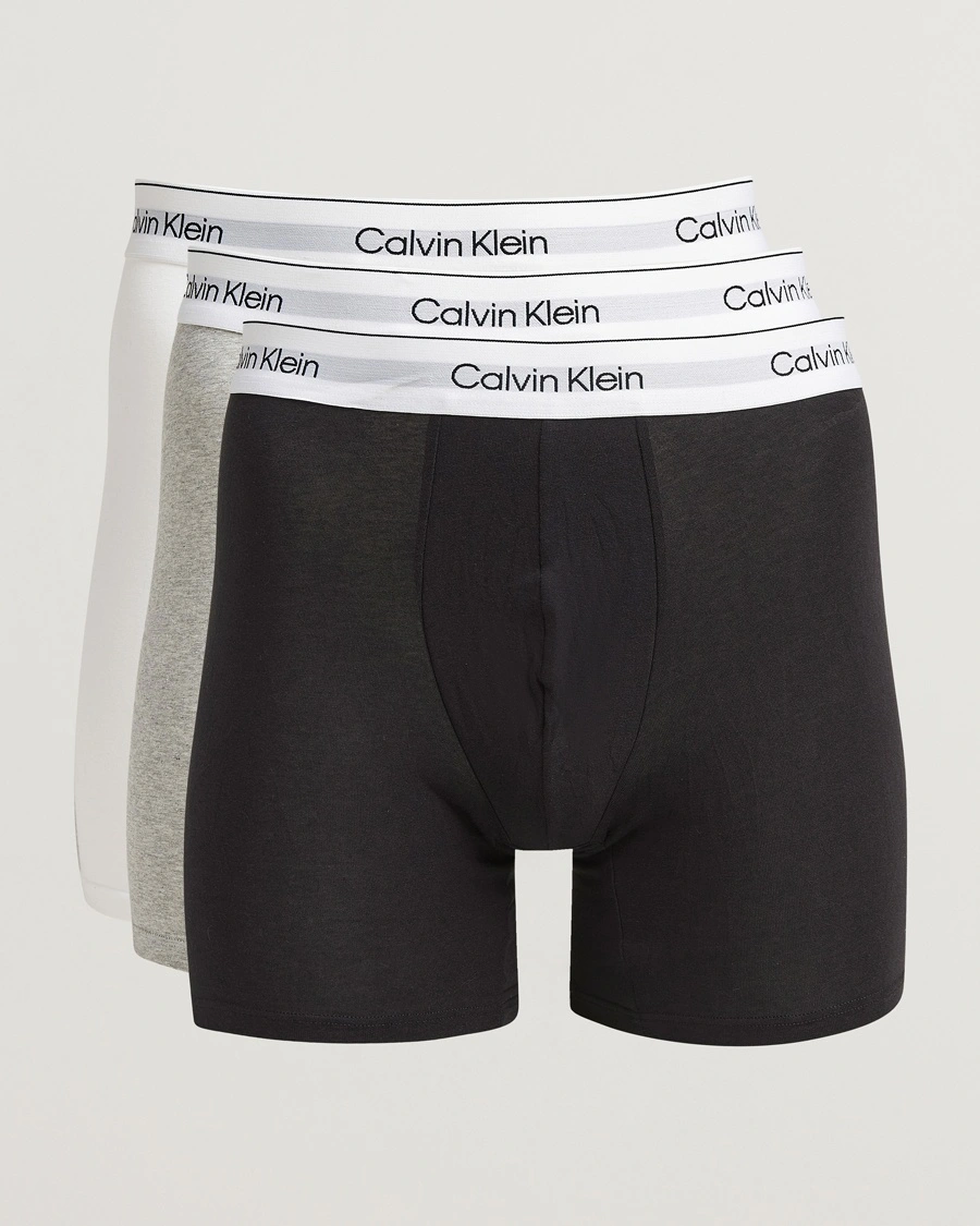 Herre | Calvin Klein | Calvin Klein | 3-Pack Icon Cotton Stretch Boxer Brief Grey/Black/White