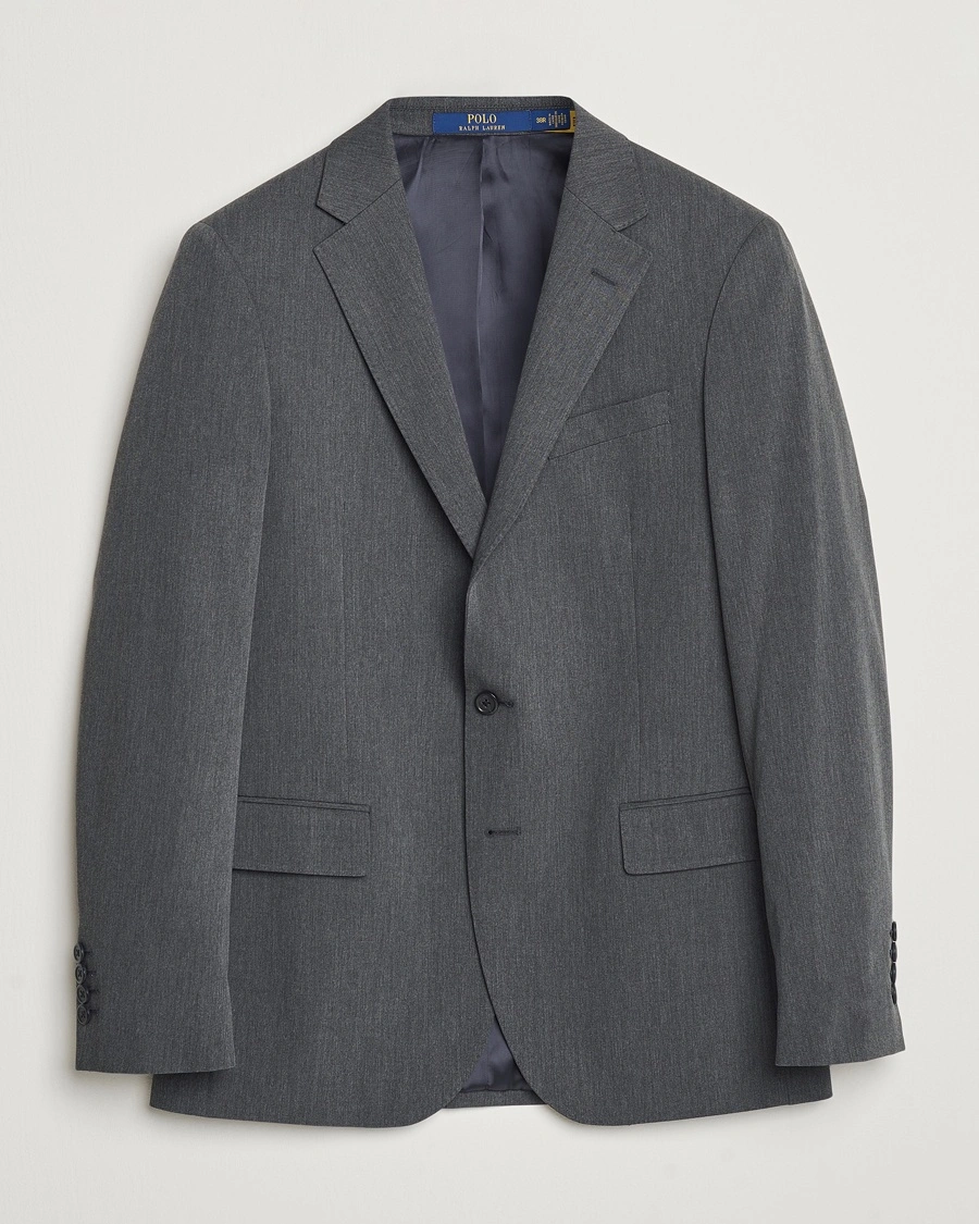 Herre | Bomullsblazer | Polo Ralph Lauren | Single Breasted Sportcoat Charcoal