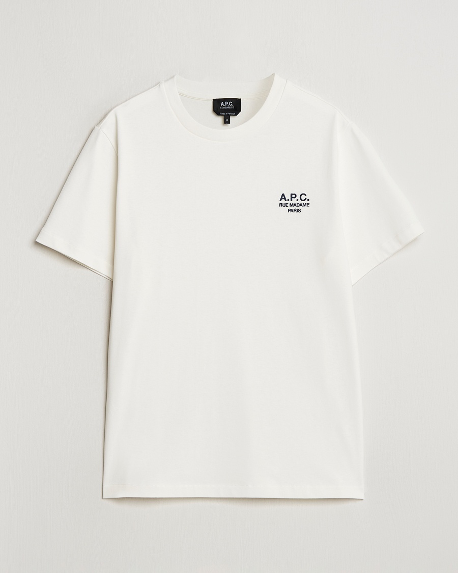 Herre | Hvite t-shirts | A.P.C. | Rue Madame T-Shirt White/Dark Navy