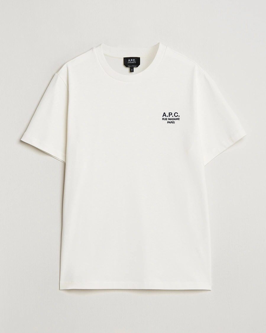 A.P.C. Rue Madame T-Shirt White/Dark Navy – Hvit