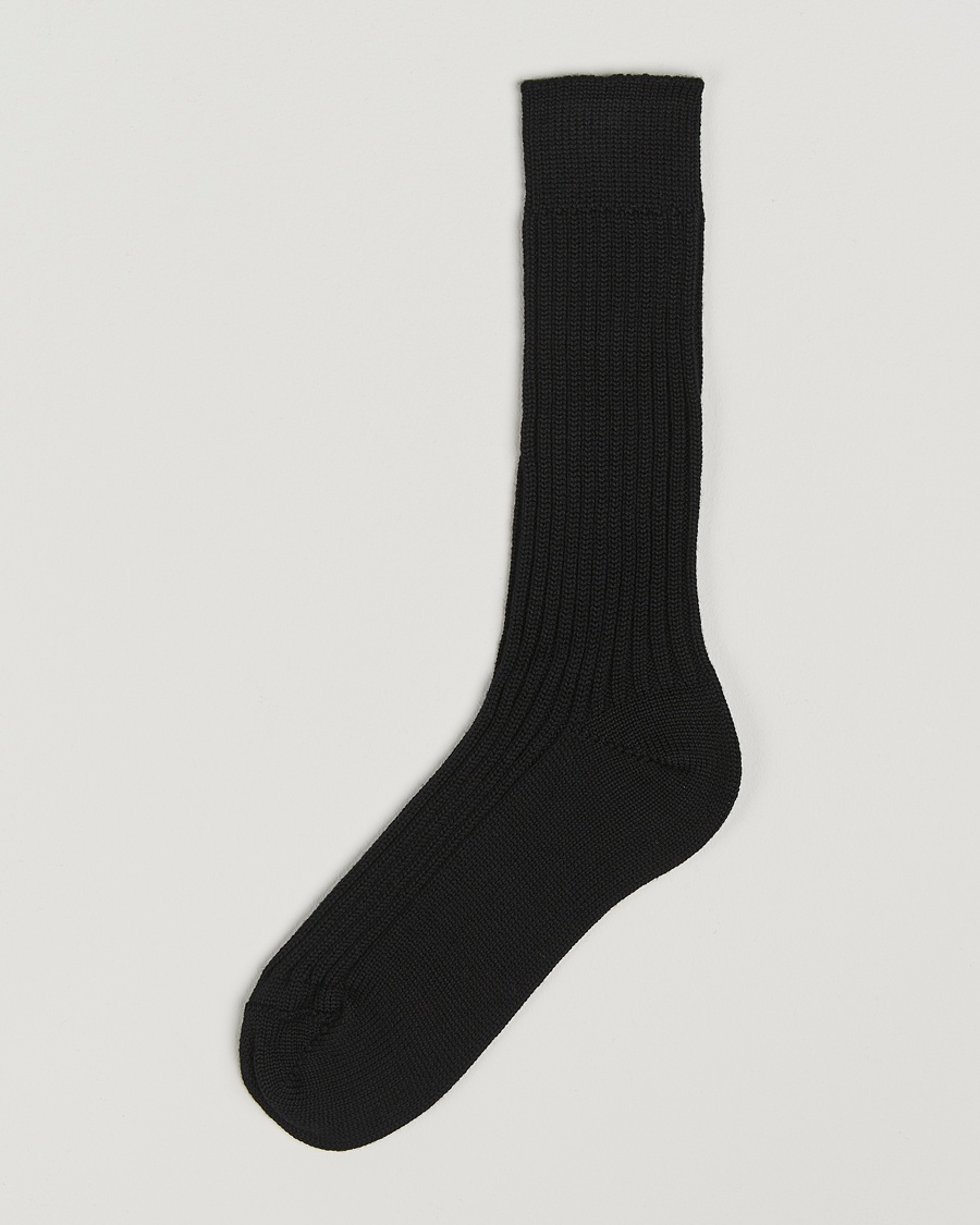 Bresciani Heavy Wool Socks Black – Svart