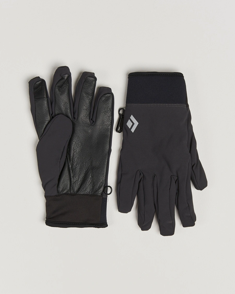 Black Diamond Midweight Softshell Gloves Smoke – Svart