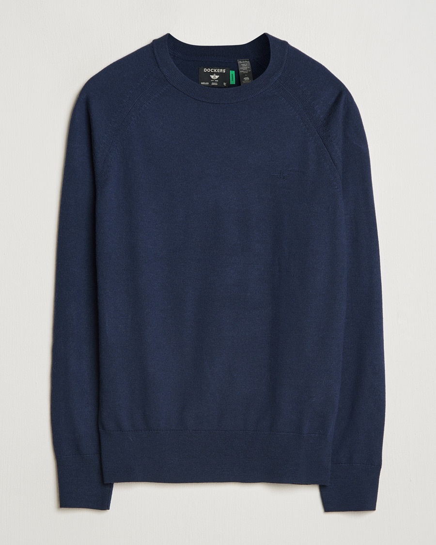 Dockers Washable Merino Crewneck Navy Blazer – Blå