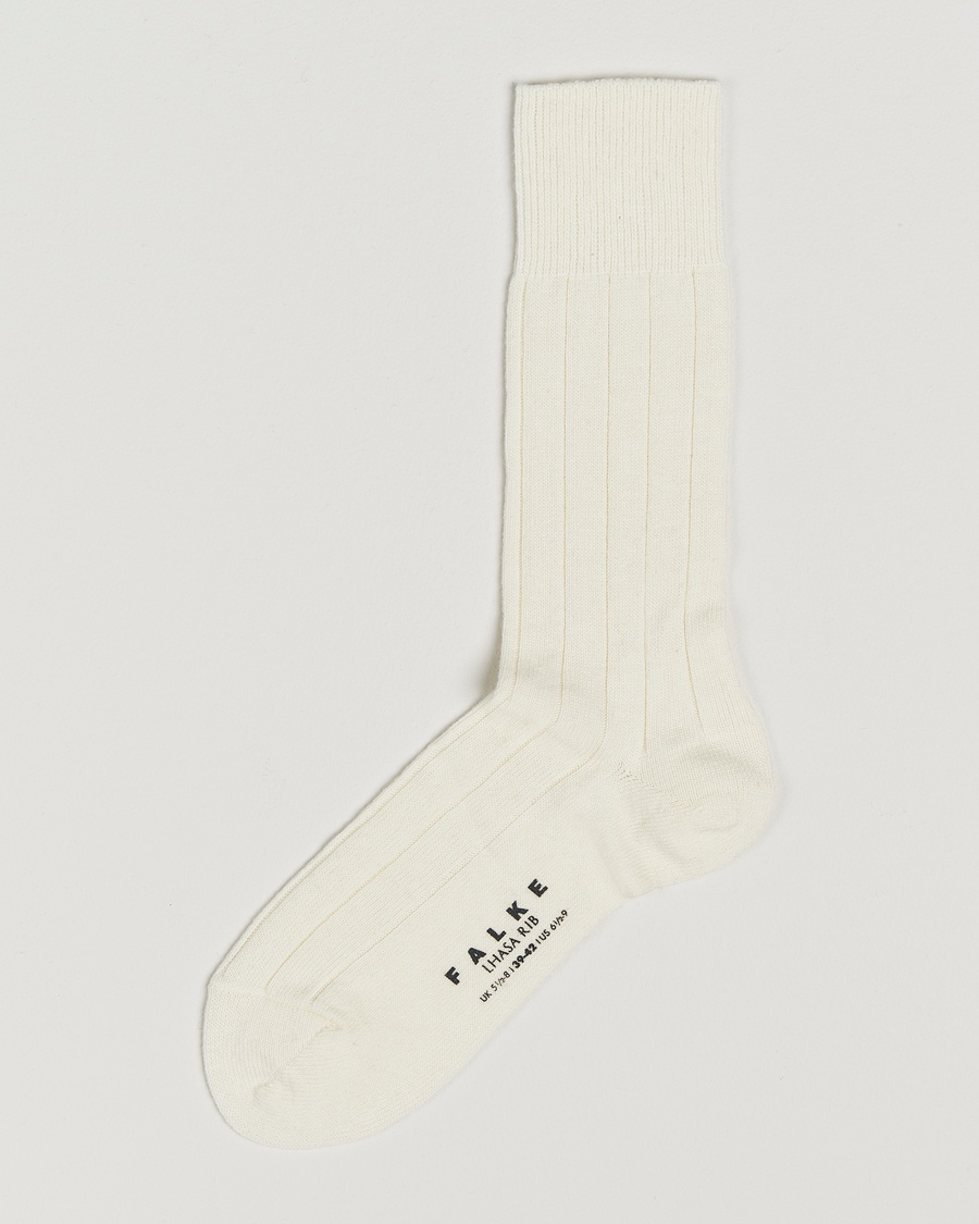 Falke Lhasa Cashmere Socks Off White – Hvit