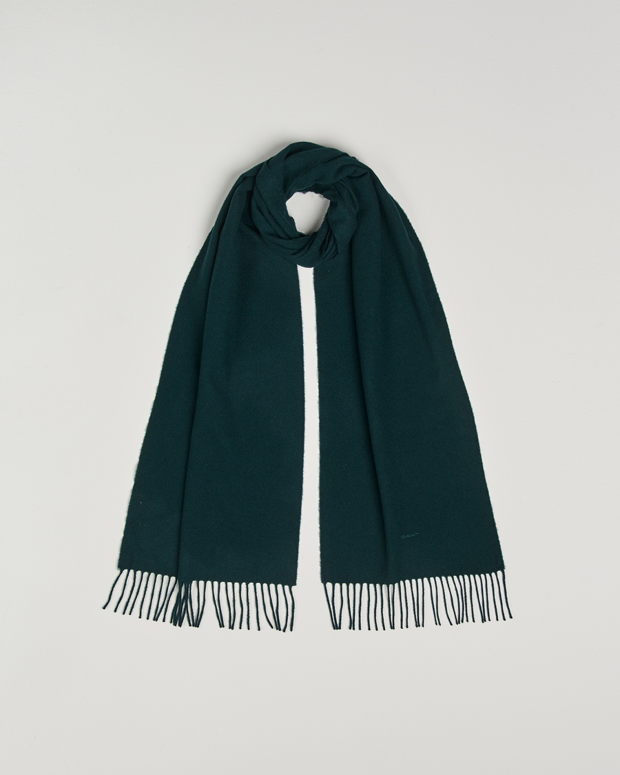 Herre | Skjerf | GANT | Wool Scarf Tartan Green