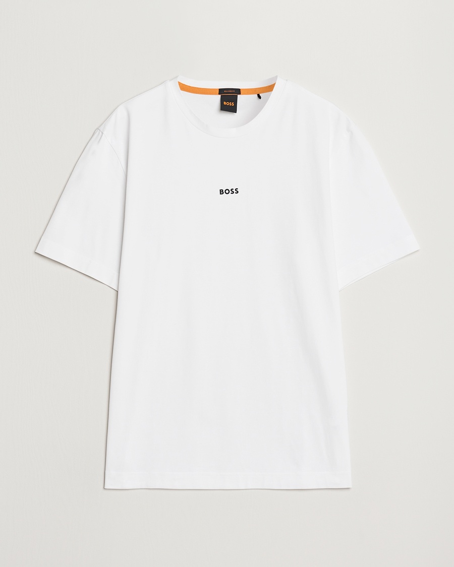 BOSS ORANGE Tchup Logo Crew Neck T-Shirt White – Hvit