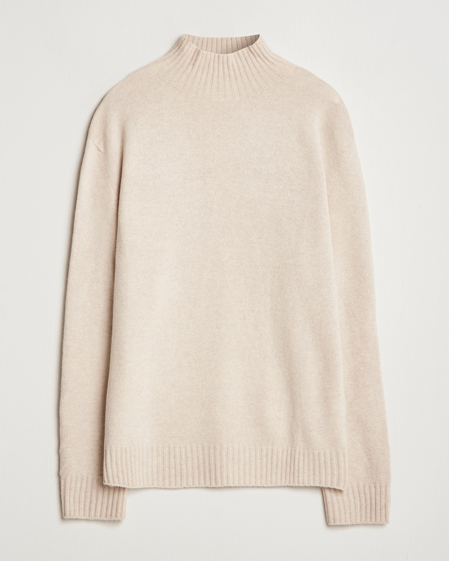 Herre | | NN07 | Clark Wool Knitted Polo Ecru