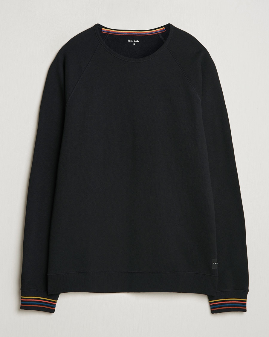 Paul Smith Artist Rib Crew Neck Sweatshirt Black – Svart
