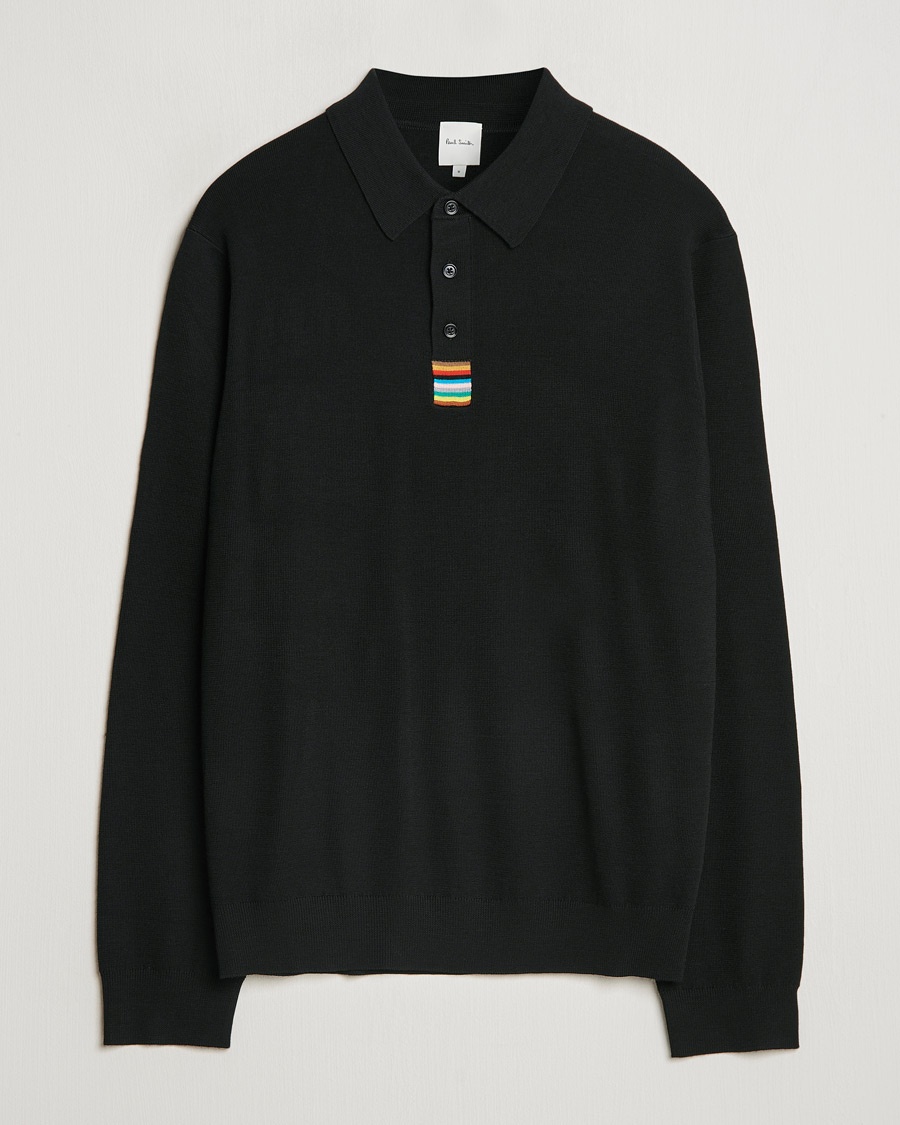 Herre | Salg klær | Paul Smith | Merino Knitted Polo Black