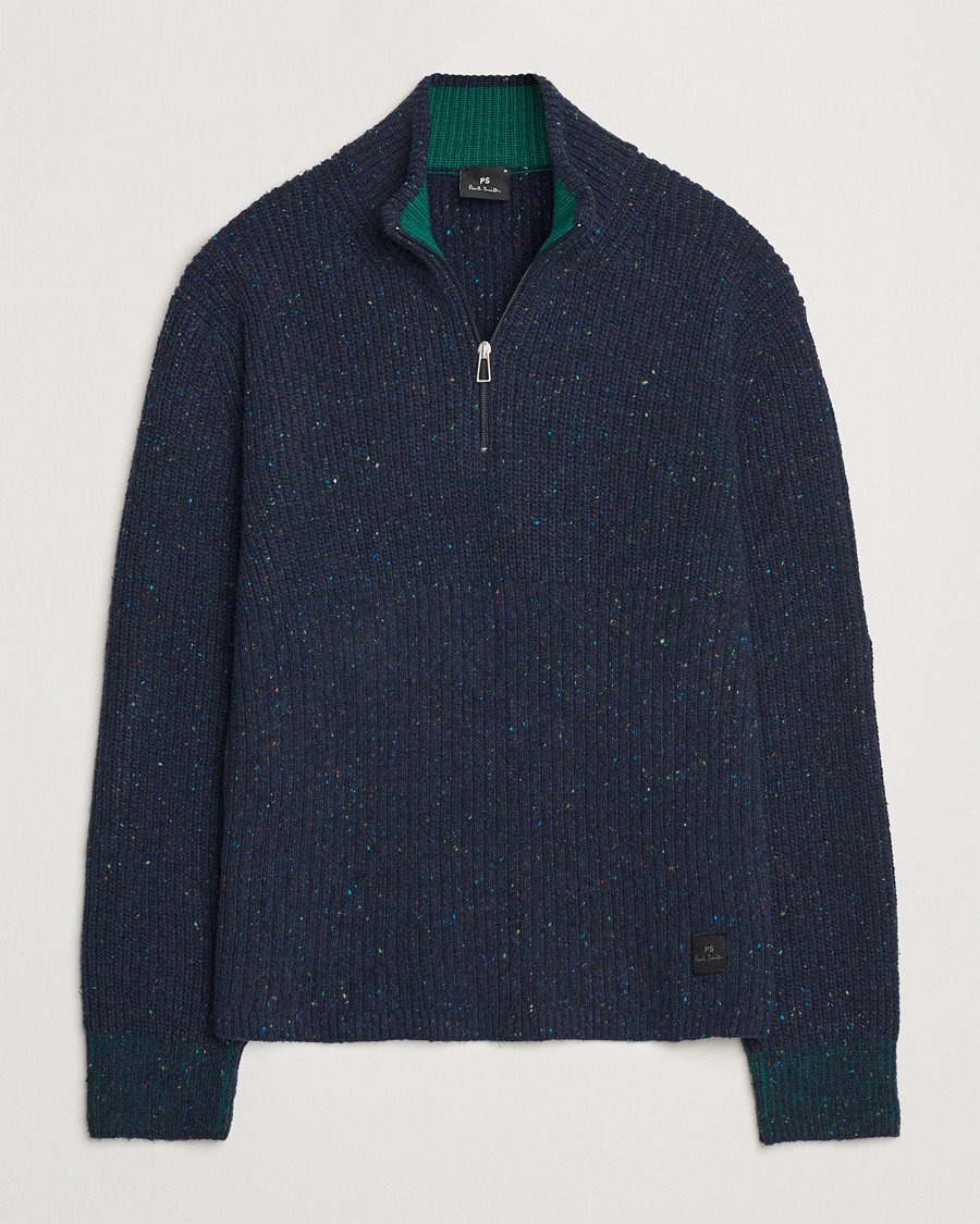 Herre | PS Paul Smith | PS Paul Smith | Wool Half Zip Navy