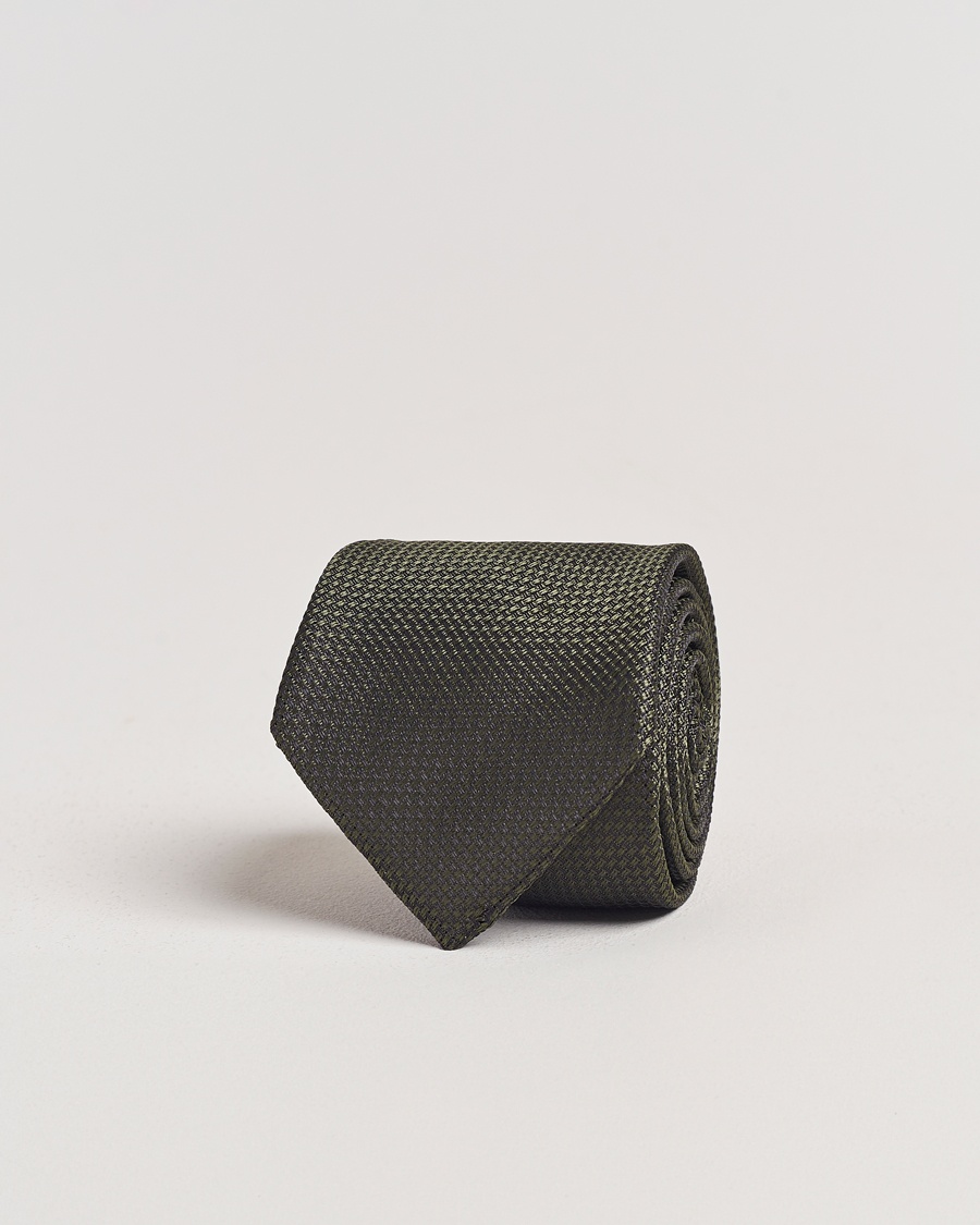 Morris Structure Tie Olive – Grønn