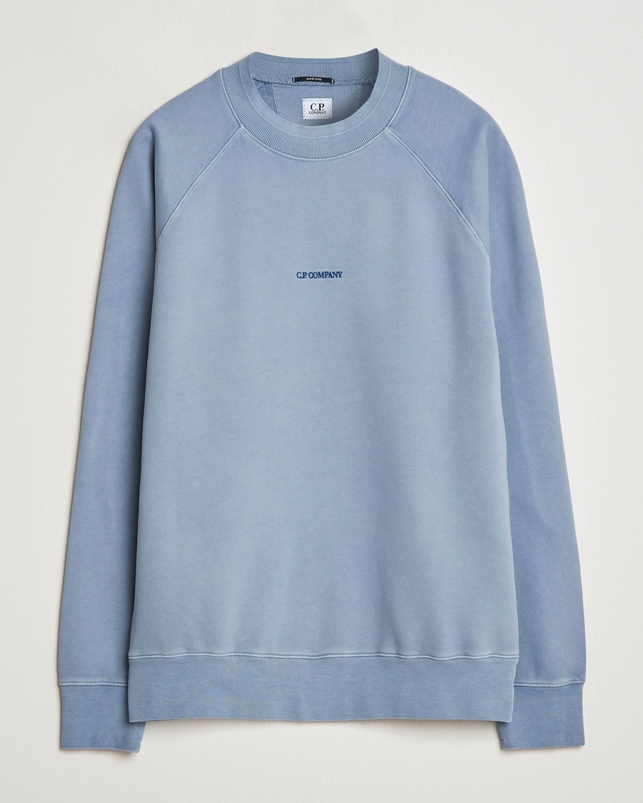 Herre | 50% salg | C.P. Company | Brushed Emerized Fleece Sweatshirt Light Blue