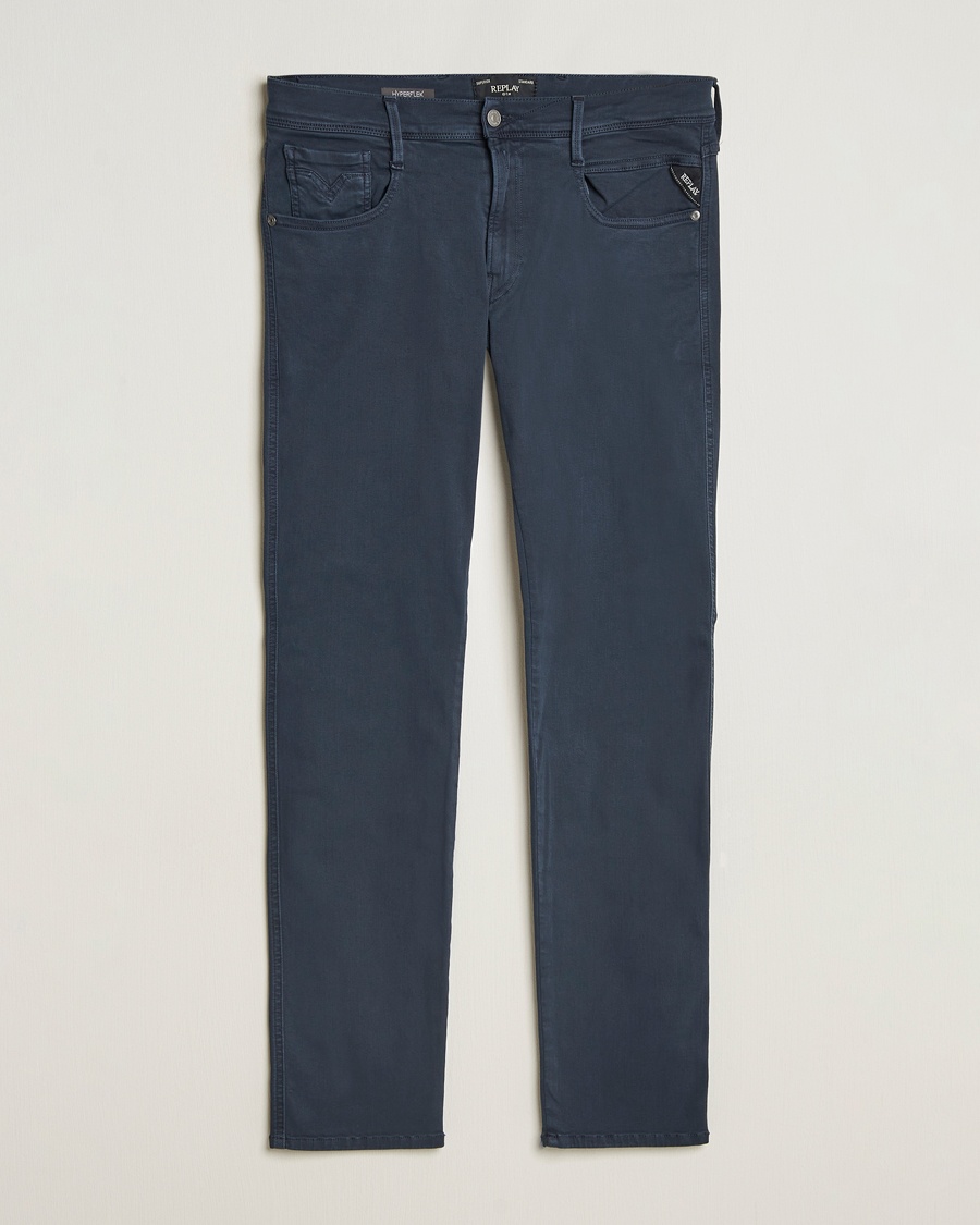 Replay Anbass Hyperflex X.Lite 5-Pocket Pants Navy – Blå