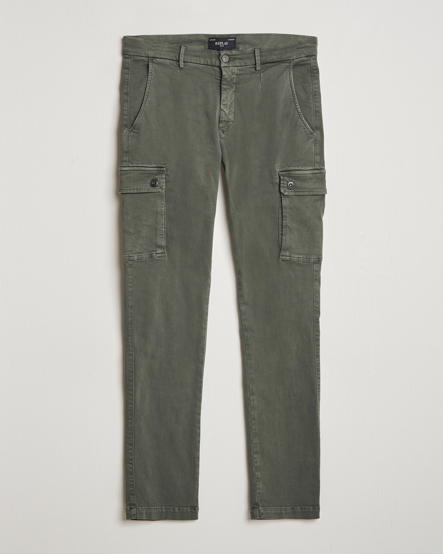 Replay Jaan Hyperflex Cargo Pants Dark Green – Grønn