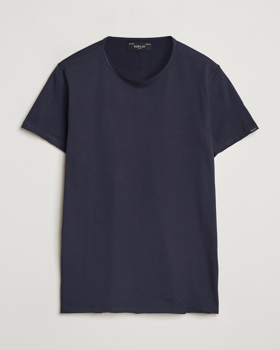 Replay Crew Neck T-Shirt Night Blue – Blå