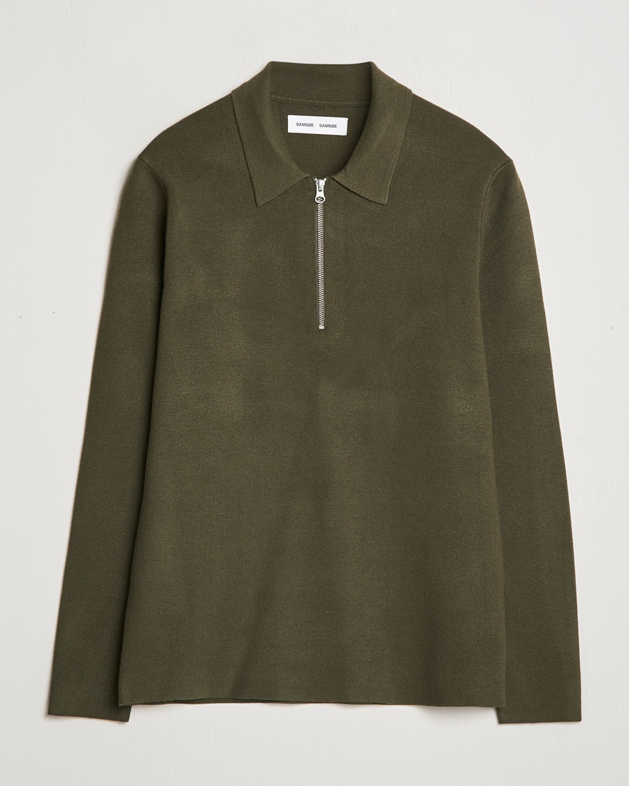 Herre | | Samsøe Samsøe | Guna Half Zip Forest Night