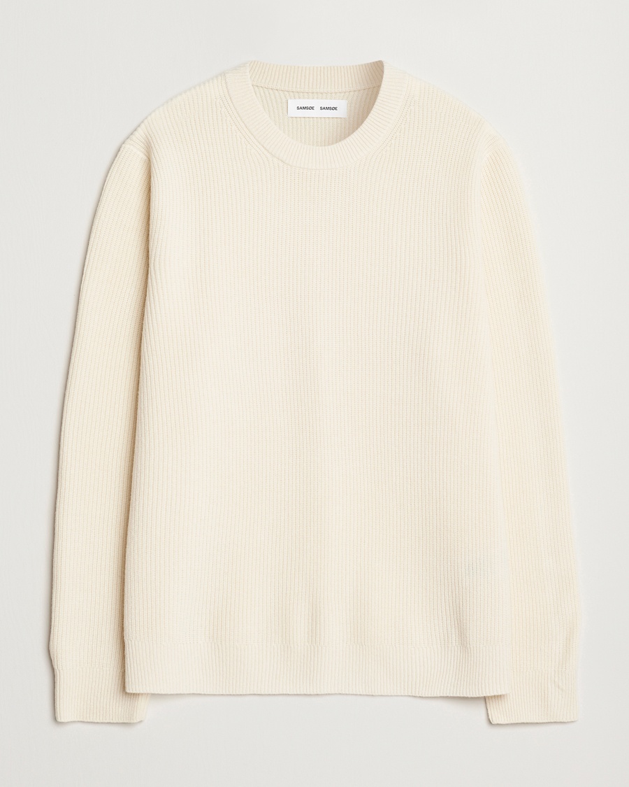 Herre | Salg | Samsøe Samsøe | Isaks Knitted Crew Neck Clear Cream