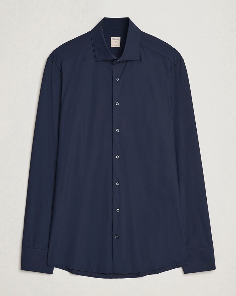 Stenströms Slimline Stretch Jersey Shirt Navy – Blå