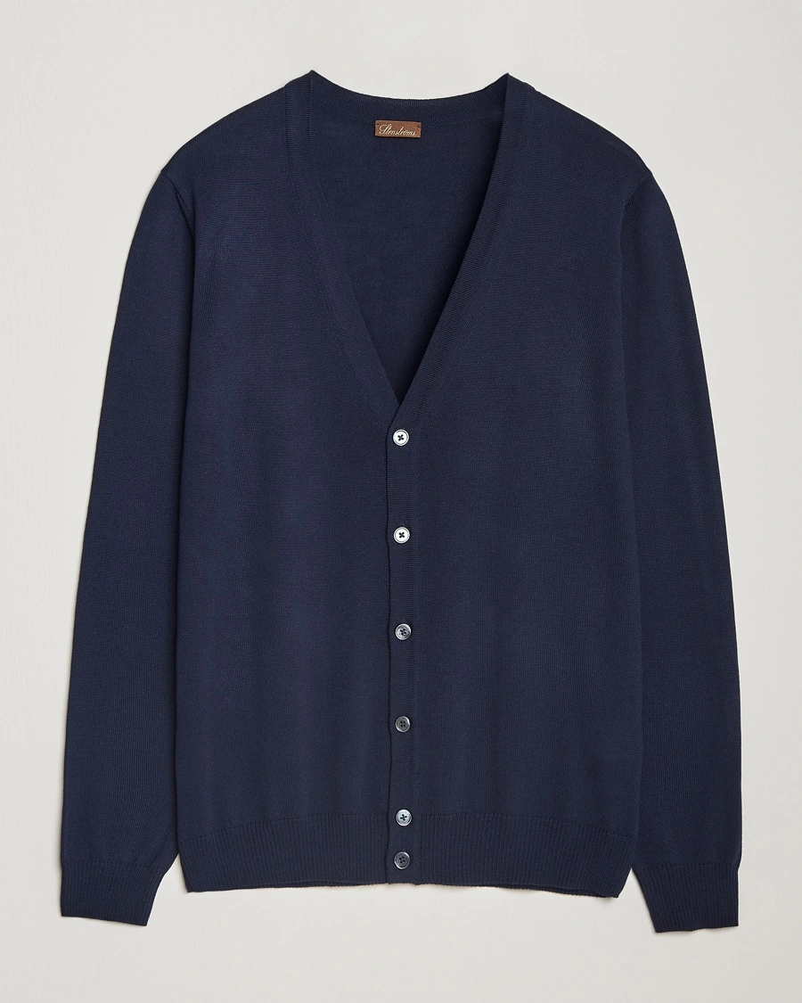 Herre | | Stenströms | Merino Cardigan Navy