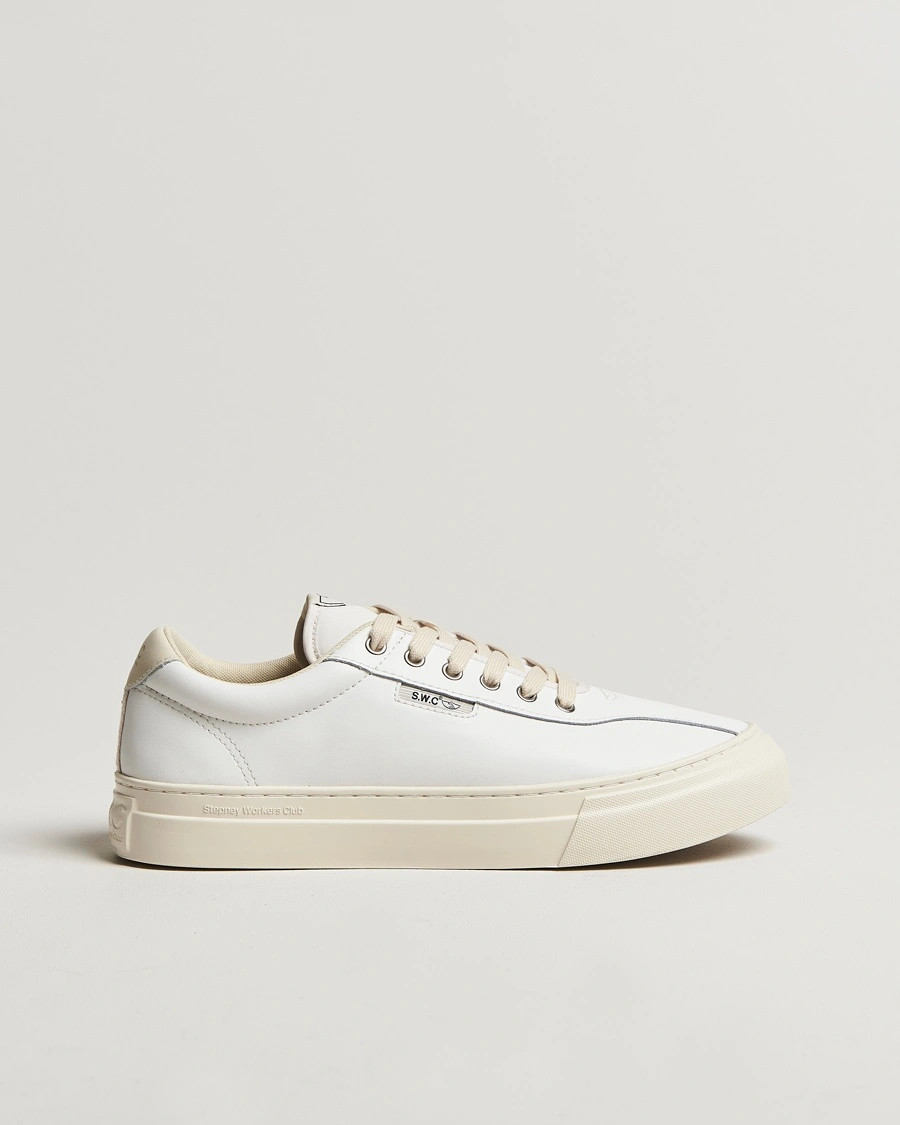 Herre | | Stepney Workers Club | Dellow 02 Cupsole Leather Sneaker White