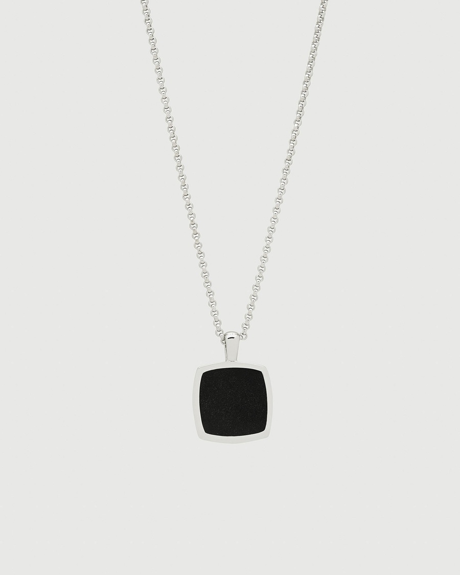 Tom Wood Cushion Pendant Onyx Silver – Sølv