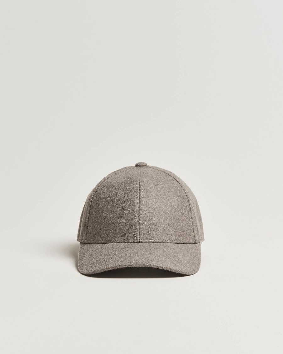 Herre | | Varsity Headwear | Cashmere Baseball Cap Marble Beige