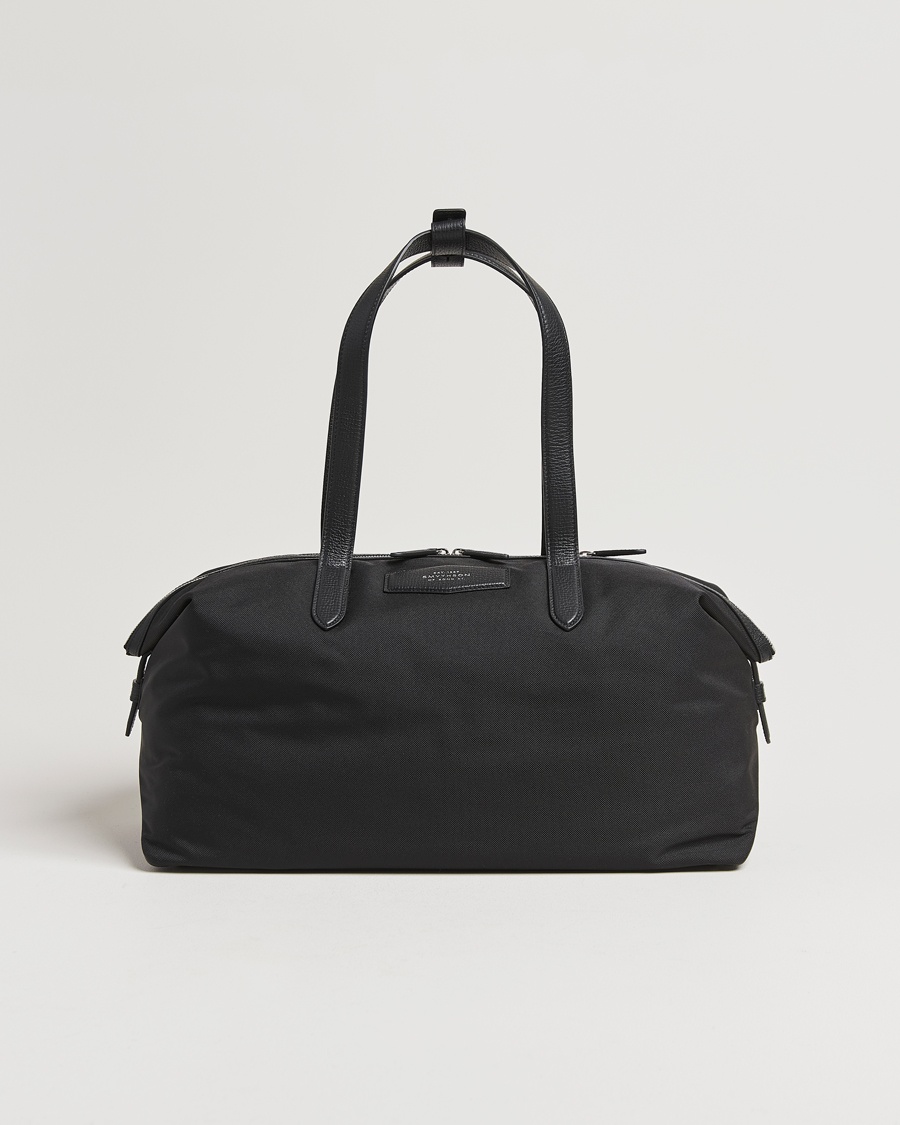 Smythson Canvas Norton Small Travel Bag Black – Svart