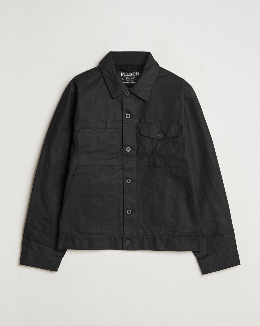 Filson Short Lined Tin Cloth Cruiser Black – Svart