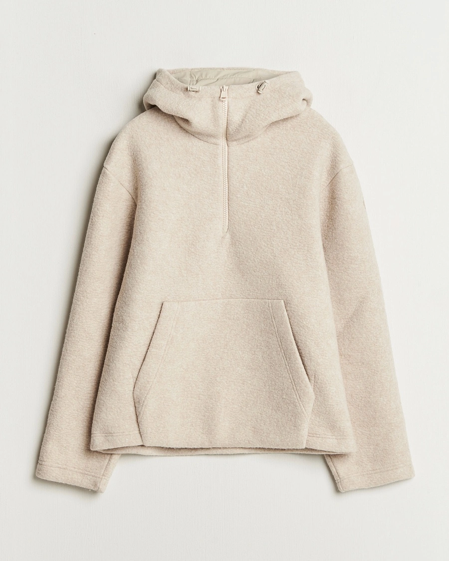 Herre | Hettegensere | Moncler | Half Zip Hoodie Beige