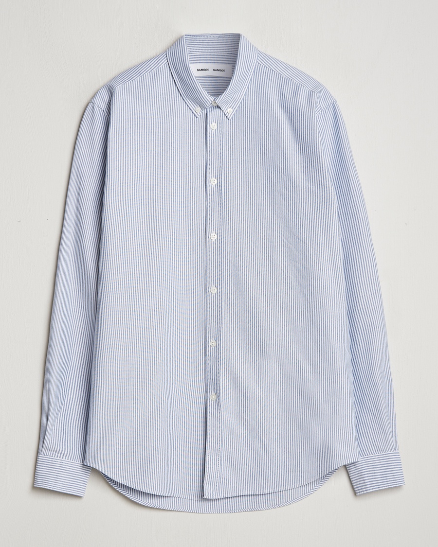 Samsøe Samsøe Saliam Oxford Shirt Oxford Narrow Stripe – Blå