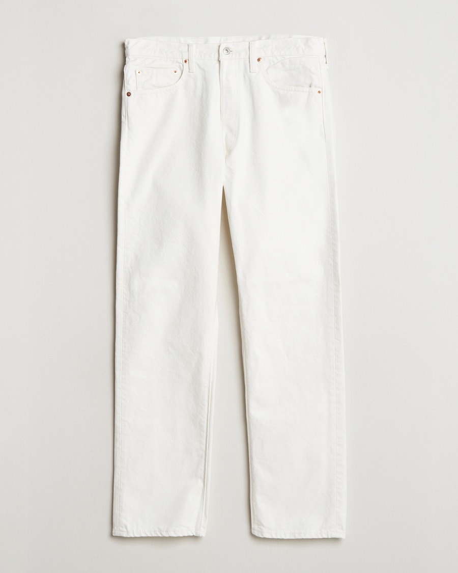 Herre | Hvite jeans | orSlow | Straight Fit 105 Selvedge Jeans White