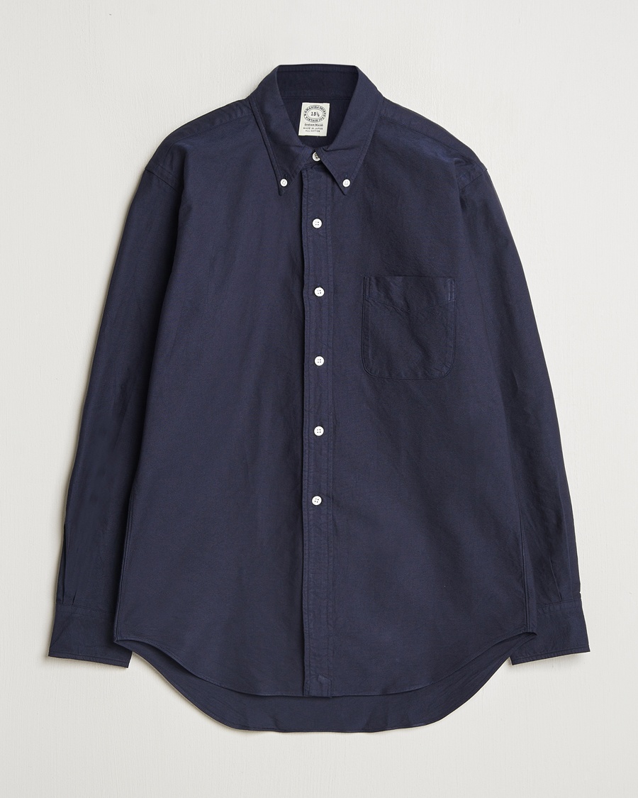 Kamakura Shirts Vintage Ivy Oxford Button Down Shirt Navy – Blå