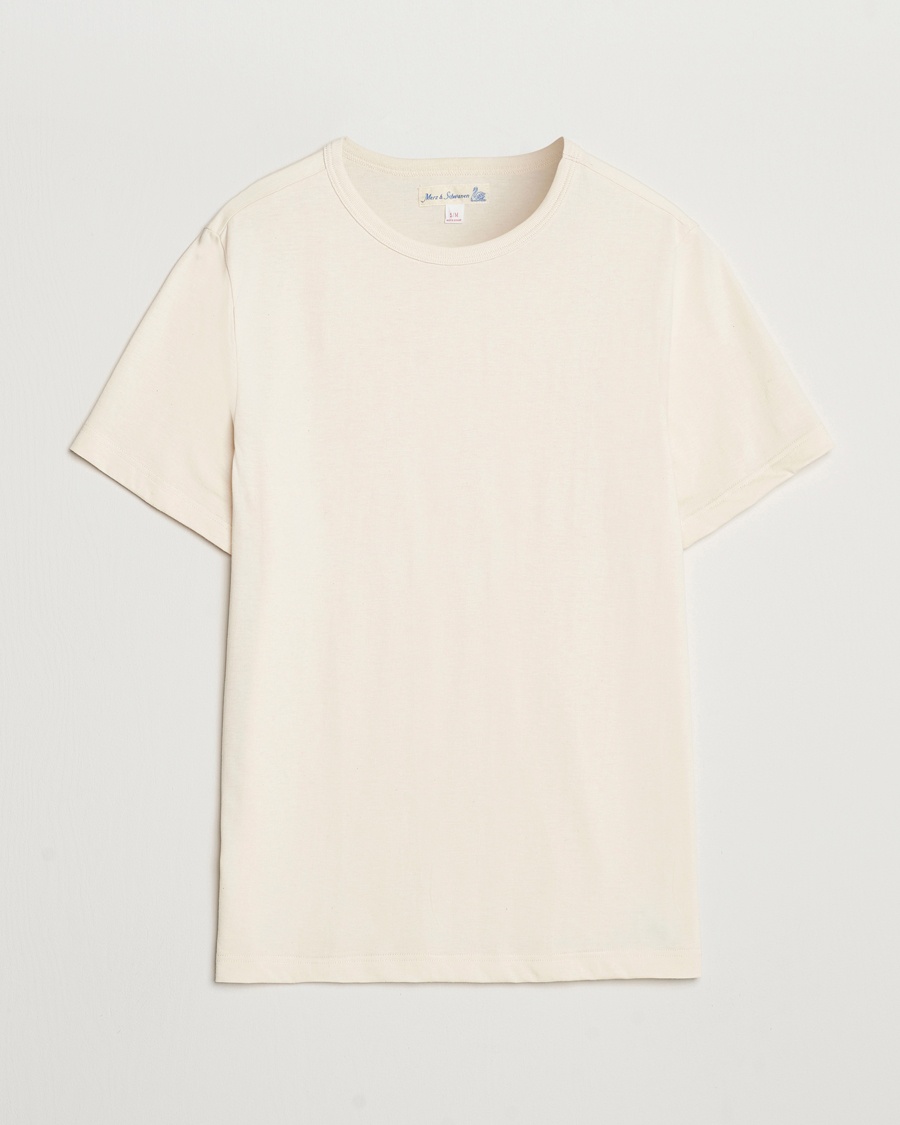 Merz b. Schwanen 1950s Classic Loopwheeled T-shirt Nature – Hvit