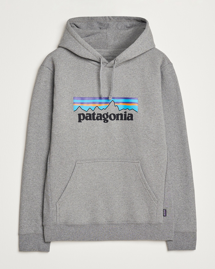Patagonia P-6 Logo Uprisal Hoody Gravel Heather – Grå