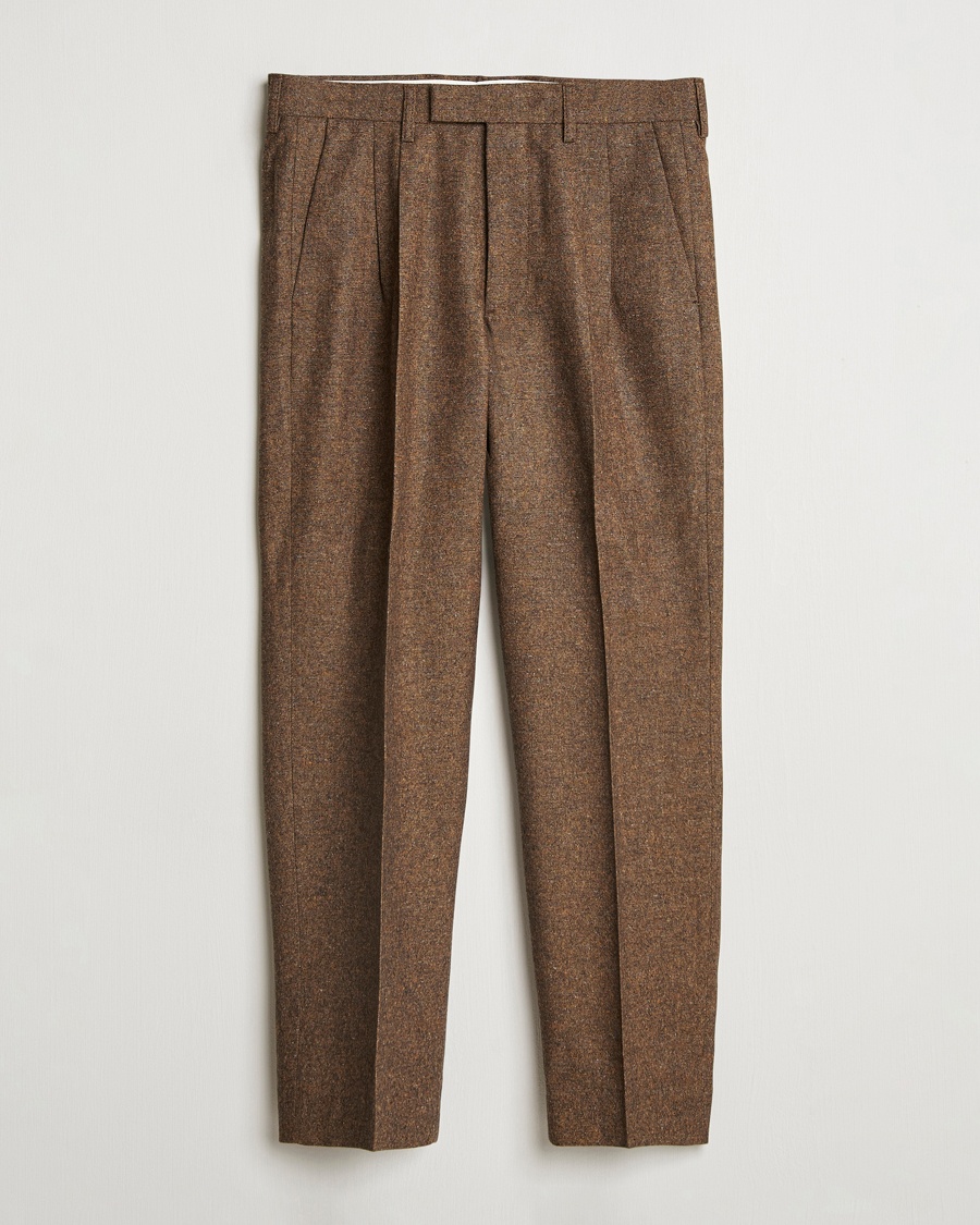 Herre | | NN07 | Fritz Wool Pleated Trousers Orange Brown