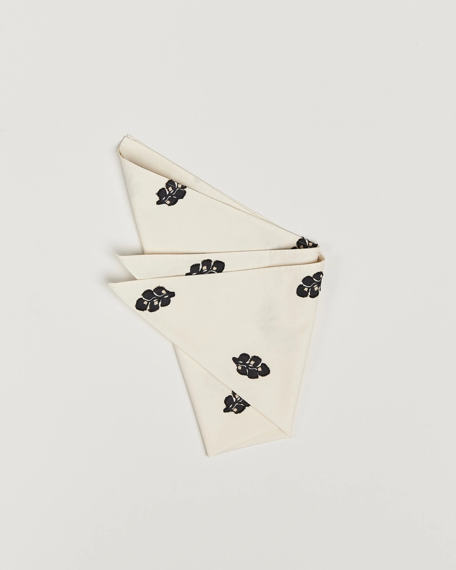 Herre | Assesoarer | NN07 | Jacquard Woven Printed Bandana Ivory