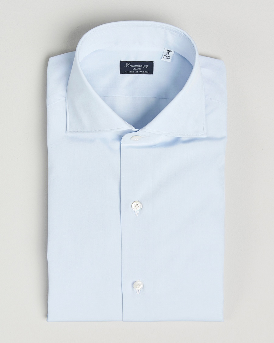 Finamore Napoli Milano Slim Fit Classic Shirt Light Blue – Blå