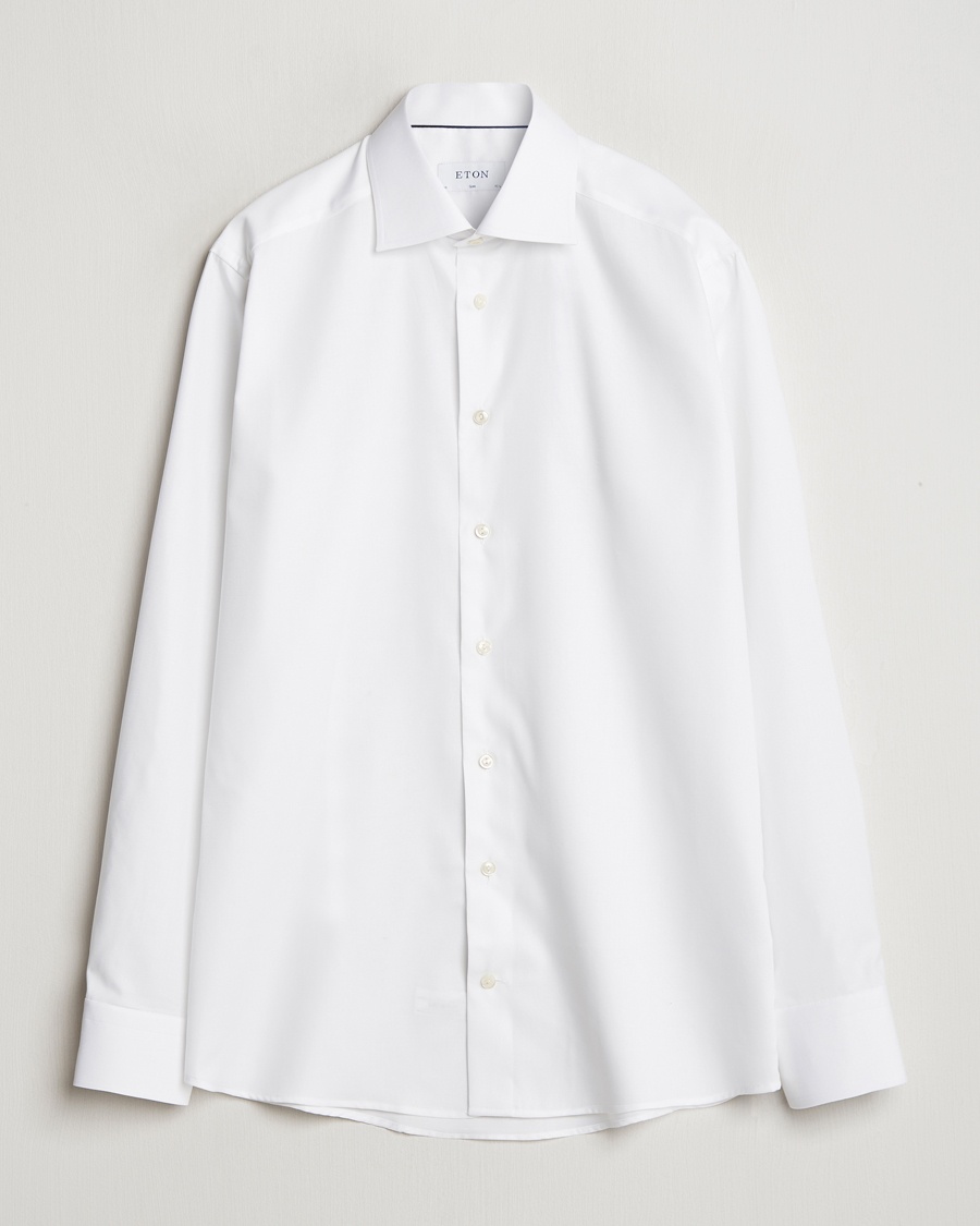 Herre | Casual | Eton | Slim Fit Oxford Shirt White