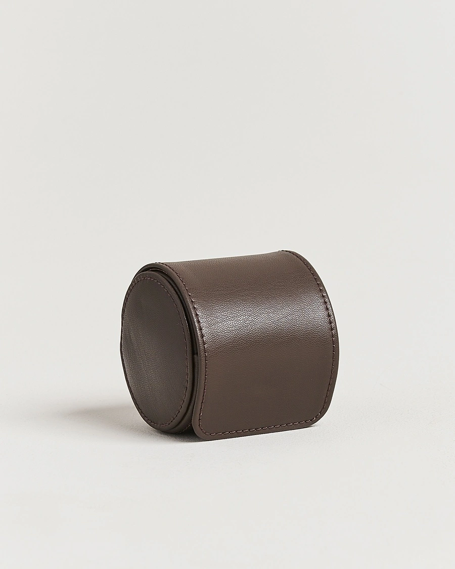WOLF Single Watch Roll Earth Coffee – Brun
