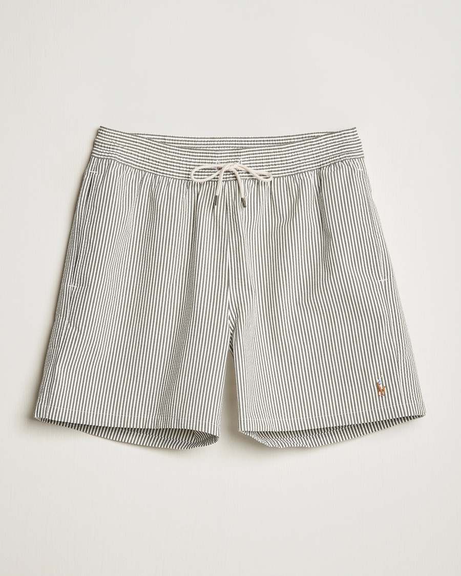 Polo Ralph Lauren Traveler Mid Trunk Seersucker Olive – Grønn