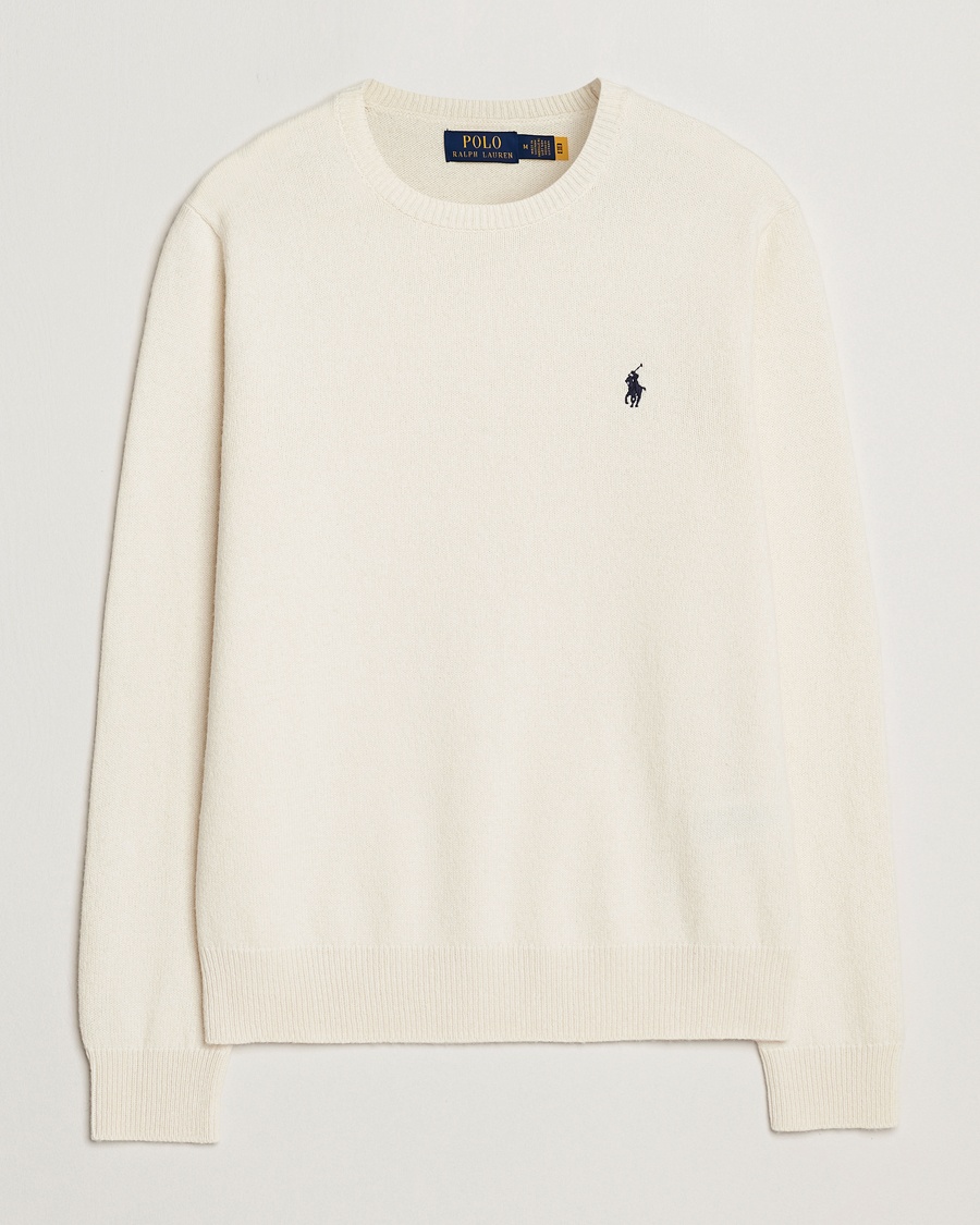 Herre | 20% salg | Polo Ralph Lauren | Cotton/Wool Pullover Andover Cream
