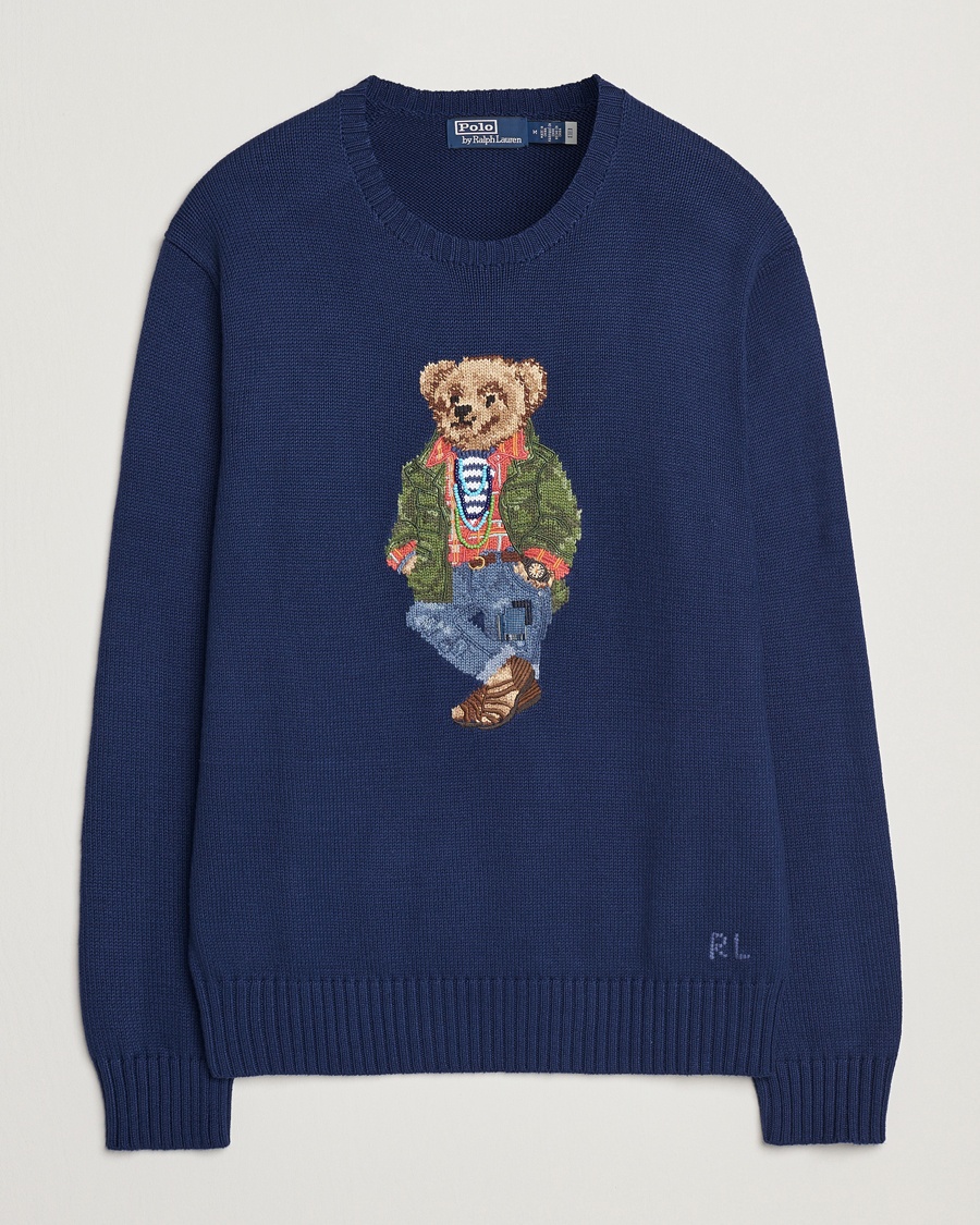 Herre | | Polo Ralph Lauren | Cotton Bear Pullover Freshwater Blue
