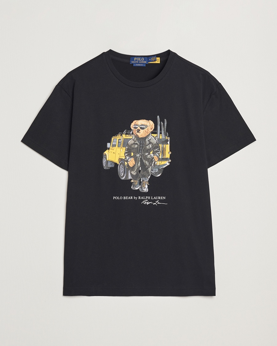 Herre | T-Shirts | Polo Ralph Lauren | Printed Bear Crew Neck T-Shirt Polo Black