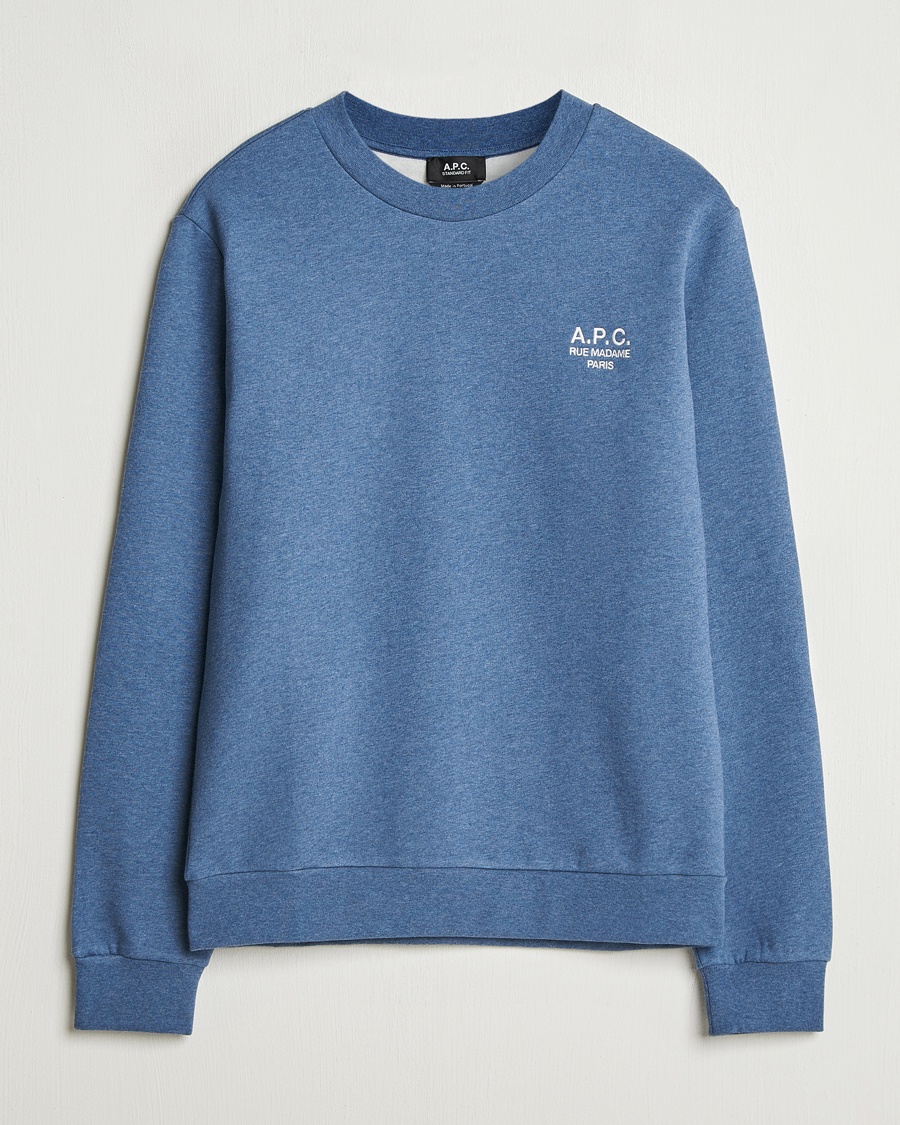 Herre | Klær | A.P.C. | Rue Madame Sweatshirt Blue Melange
