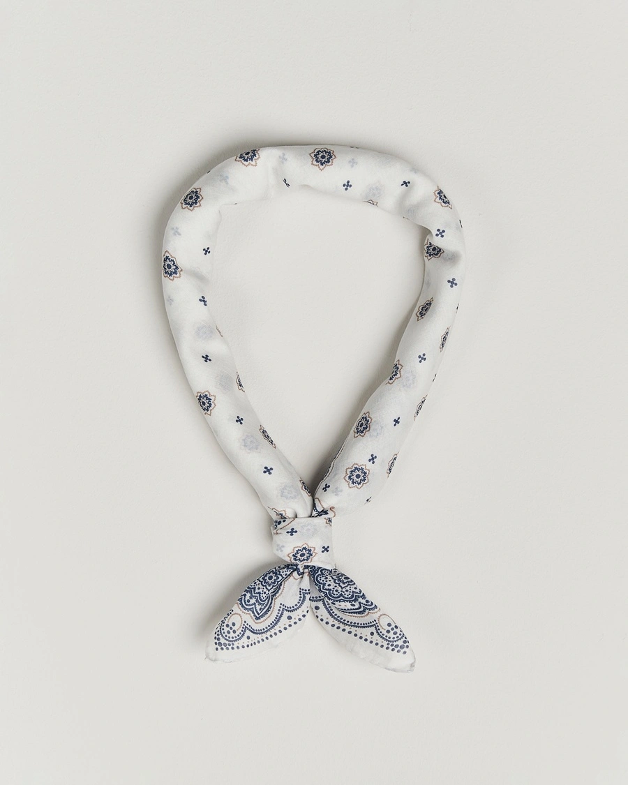 Herre | Amanda Christensen | Amanda Christensen | Cotton Voilé Printed Medallion Bandana Cream
