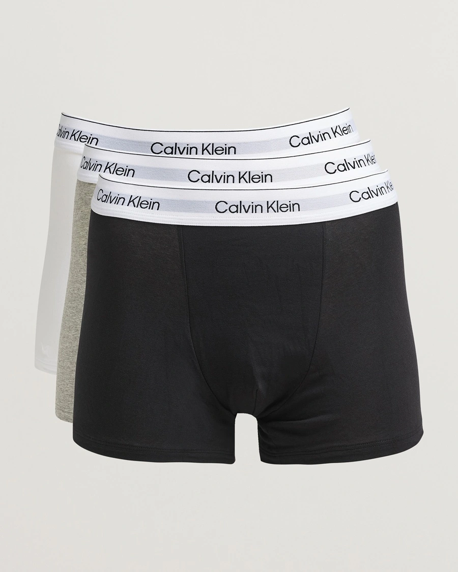 Herre | Calvin Klein | Calvin Klein | 3-Pack Icon Cotton Stretch Relaxed Trunk Black/White/Grey