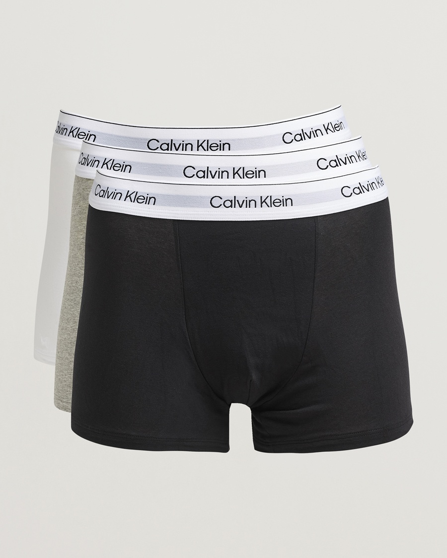 Calvin Klein 3-Pack Icon Cotton Stretch Relaxed Trunk Black/White/Grey – Flerfarget